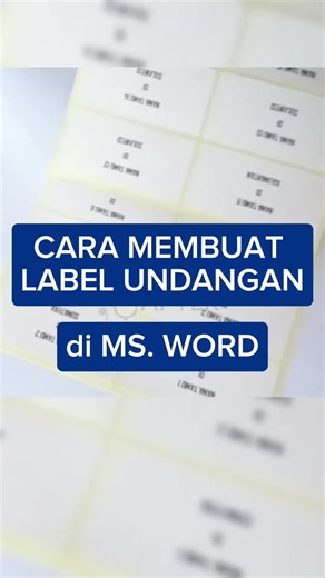 Cara Membuat Label Undangan Pernikahan dengan Excel
