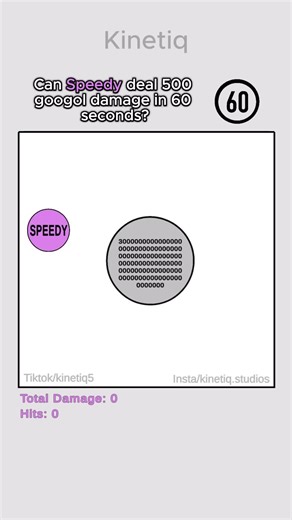 Can Speedy deal 300 googol damage in 60 seconds? #simulation #physics #animation #math #satisfying