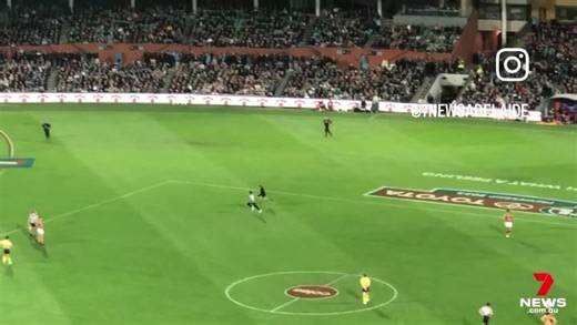 Two teenagers have dodged punishment from police after running onto Adelaide Oval during Showdown 53. The youths have been banned from entering the stadium for at least three years. #Adelaide #AFL #7NEWS
