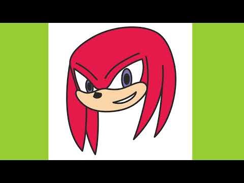 How to draw Knuckles Face from Sonic the Hedgehog 3 step by step easy