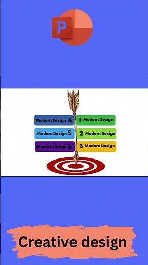 6 Steps 3D Target Slide Animation in PowerPoint | Infographic Design with Morph Transitions Tutorial