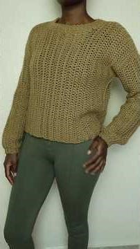 Easy crochet sweater for absolute beginners