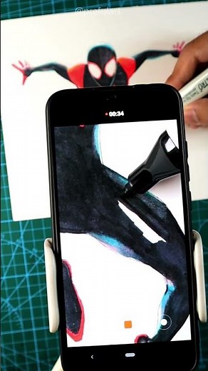 Tik Tok Drawing Transition Tutorial🕷 #shorts