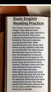 Basic English reading practice.
