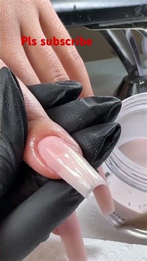 Acrylic powder application ￼#shorts