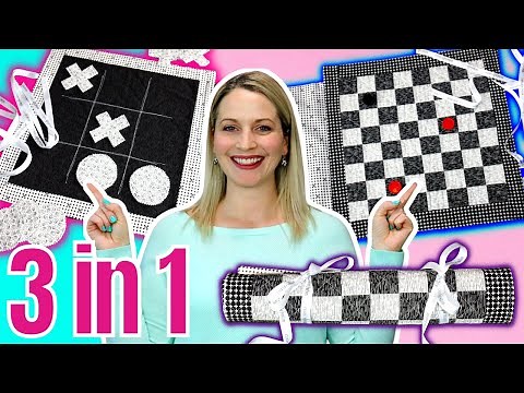 How to sew a Travel Checkerboard and Tic Tac Toe board / Fat Quarter Friendly