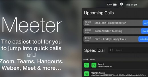 Meeter is a new Mac app for quickly joining Zoom meetings, Google Hangouts, and more - 9to5Mac