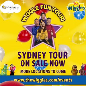 🎉🎉🎉Our Wiggle Fun Tour (proudly presented by Infasecure) is ON SALE NOW! This is your chance to experience all the fun of The Wiggles show in person. You better get a wiggle on and get your tickets now as tickets to the Wiggle Fun Tour will sell like hot potatoes! Remember, all children 12 months and under are free-on-the-knee, all other patrons (including adults) require a ticket to the show #WiggleFunTour 🎉🎉🎉 March 8 – Wenty Leagues, WENTWORTHVILLE http://bit.ly/wiggswenty March 9 – Pitt