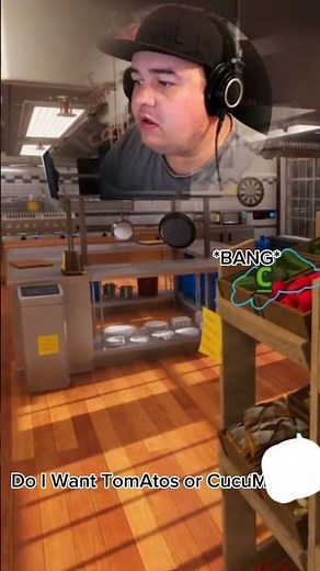 Daz blows up the kitchen in kitchen simulator again 😭