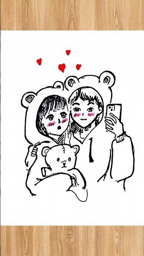 Cute Couple Drawing Perfect for beginners 🥰😘