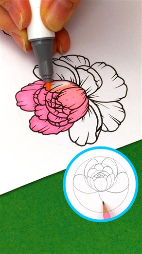 9.2K views · 194 reactions | Easy tutorial: drawing a peony flower #drawingtechnique #tutorial #easydrawing #arttutorial #creativity #artwork #CreativeProcess #artroom #howtodraw #drawing #flowerlovers #flowers #peony | Art Room | Facebook