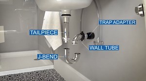 Plumb Pak PP20557 Drain Pipe Elbow With Reducing Washer, 45 deg, 1-1/2 in, Plastic