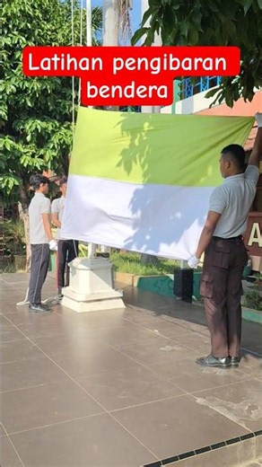Flag Raising Practice #student #school #flaghoistingteam #highschool #sman1kendal