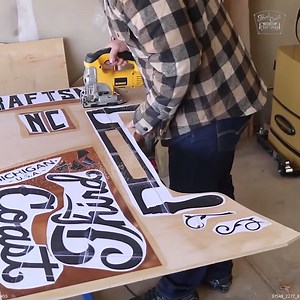 16K views · 103 reactions | Crafting a Vintage Logo Barn Wood Sign #barnwood #signage #vintage #woodworking | Third Coast Craftsman | Facebook