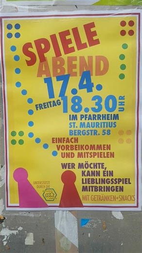 17.04.2026 Spieleabend im Pfarrheim St. Mauritius #moritzberg #hildesheim