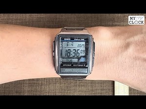 Casio Multi Band 5 Wave Ceptor World Time 3053 WV-59J 35mm Metal Band Watch カシオ マルチバンブセプター ワールドタイム