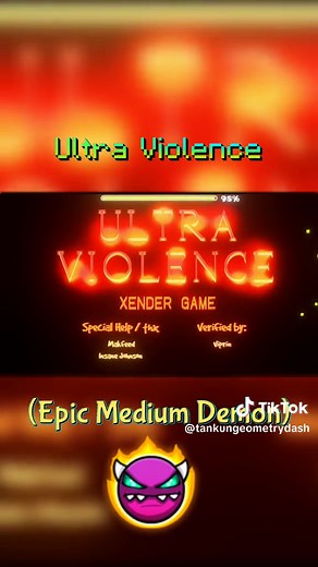 Geometry Dash Ultra Violence - Levels, Demons, and More