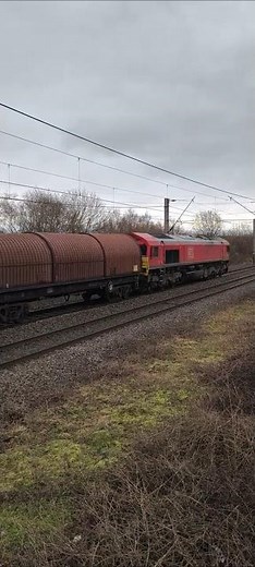Class 66 DB Schenker Steel Freight Train