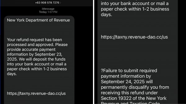 7 On Your Side warns of New York State inflation refund check text scams