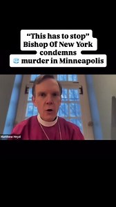A word from Bishop Matthew Heyd. Pray for the repose of the soul of Alex Jeffrey Pretti, a licensed Nurse and federal worker killed by ICE today, for safety for all standing against violence, and for reason among lawmakers. 🧊 out of our cities now. Minnesota, we stand with you. . . . #episcopal #iceout #minneapolis | The Episcopal Diocese of New York