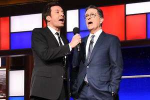 Jimmy Fallon serenades 'Late Show' host with 'Stephen's Way': 'Now it's down to just two Jimmys'