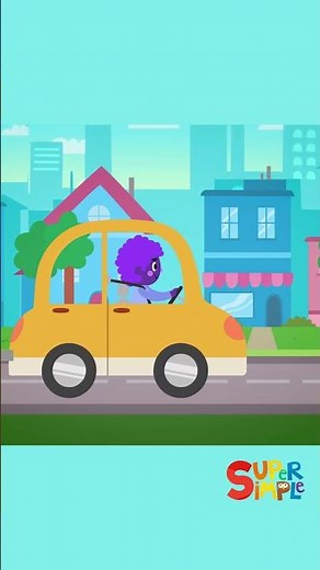 Driving In My Car 🚗 #supersimplesongs #supersimple #kidssong