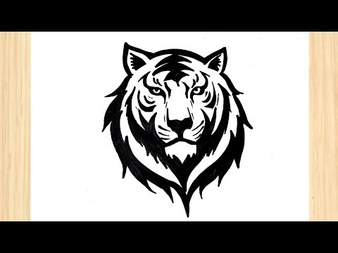How to draw a tribal lion || Tattoo drawing tutorial