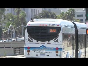 Foothill Transit: Downtown LA bound 60-BRT CNG F1625 Silver Streak at Alameda St/El Monte Busway