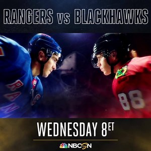 Watch the Rangers take on the Blackhawks Wednesday at 8:00P ET on NBCSN. | NBC Sports EDGE Betting