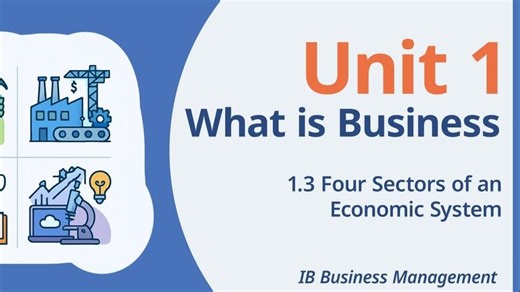 IB 商业管理知识点精讲｜Unit 1 What is Business：Four Sectors of an Economic System
