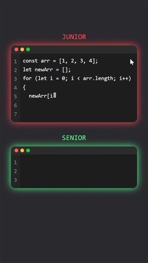 Junior vs Senior: Copy Array vs Spread Operator in JavaScript 🔥 #js #coding #shorts