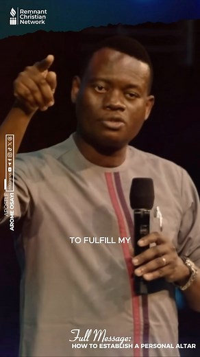 How to establish a personal altar. #apostlearomeosayi #apostlearome #apostle | Apostle Arome Osayi