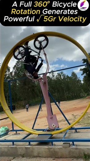 360° Bicycle Rotation Creates √5gr Velocity #shorts #physics