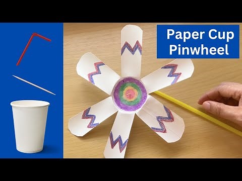 Paper Cup Pinwheel | Easy Pinwheel Activity | 3 Materials Only