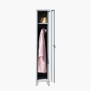 [Hot Item] Bedroom Furniture Lockable Vertical Single Door Standing Legs Locker