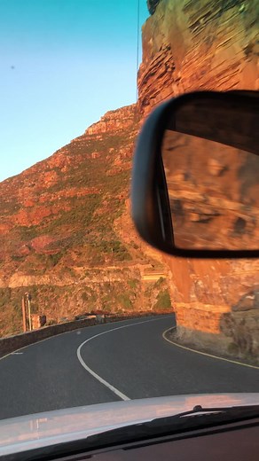 Beautiful Sunset Drive in Cape Town, South Africa