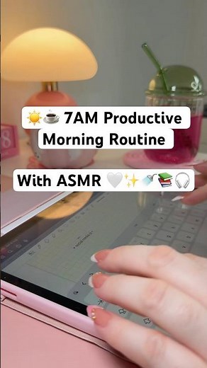 ☀️☕️ 7AM Productive Morning Routine ASMR ✨🚿📚🎧#productiveliving #morningroutine #asmr #asmrsound