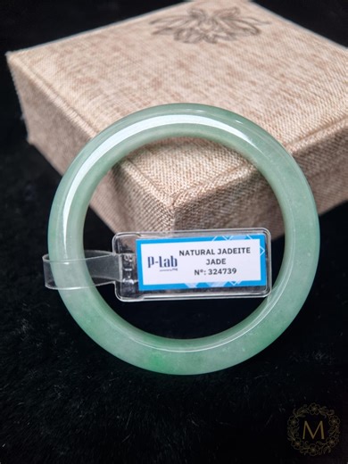 55mm Vintage Light Green Certified Jade Bangle - Lucky Bracelet, Perfect Gift for Her, Mom, Christmas & New Year - Etsy