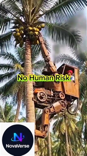 🤖🌴 AI Robot Climbing a Coconut Tree | Future of Smart Harvesting