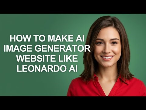 How to Make Ai Image Generator Website Like Leonardo Ai - AshleyHowTo
