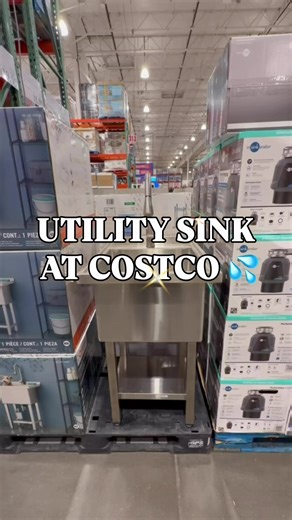 This stainless steel utility sink just showed up at Costco and it’s a super practical upgrade for garages, laundry rooms, or workshops. ✔️ Item 193803 ✔️ Trinity Stainless Steel Utility Sink ✔️ Durable stainless steel design ✔️ Includes pull-down faucet ✔️ Great for laundry rooms, garages, mudrooms, or cleaning projects If you’ve been needing a heavy-duty sink for messy jobs, this is a great Costco find. #costcofam4u #garageupgrade #laundryroomideas #homeimprovementfinds #costcodeals 🚫 Not affi