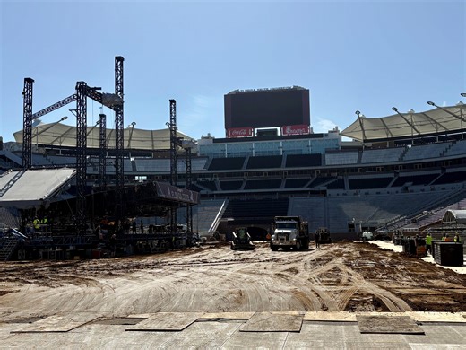 Doak Campbell Stadium gets 2,500 tons of dirt for PBR bull riding