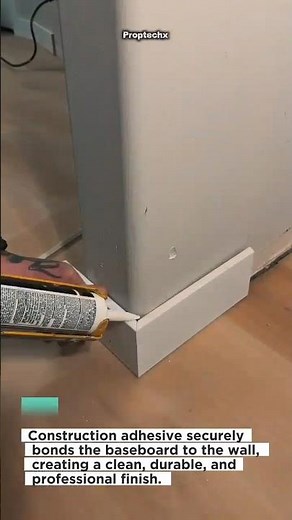 Baseboard Installation Hack! #DIY #HomeImprovement #Construction