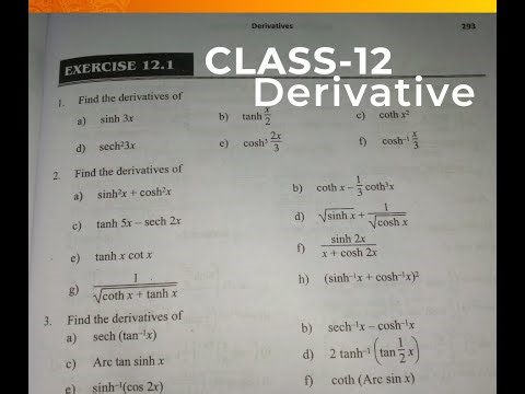 Class -12 Derivative book solution exercise 12.1 part -1|calculus