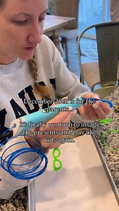 This 3D printer pen is legit! Invading the presents… best day ever! #happyholidays #parenting #husbandandwife #family #familyfun | I Love A Happy Ending