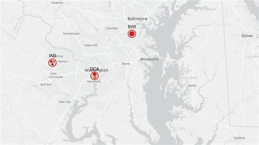 Ground stops issued at DC-area airports amid thunderstorm warnings