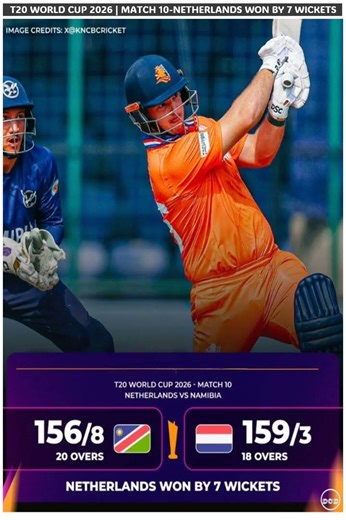 Match 10 Highlights: Netherlands vs Namibia | T20 World Cup 2026 #t20worldcup2026 #shortsfeed