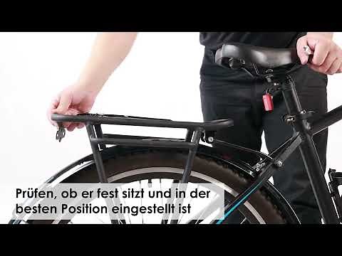 So montiert man den Gepäckträger auf dem Fahrrad