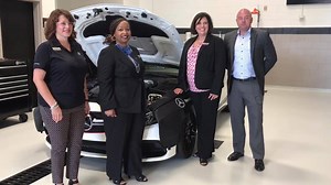 Today was an exciting kickoff for the Mercedes-Benz Automotive College program at Gwinnett Tech. Part of the team that made this possible is (from left), Director, Institutional Advancement, Jennifer Hendrickson; Dean of Automotive, Construction and Trades, Gail Edwards; V.P. of Academic Affairs, Rebecca Alexander and Robert Tomlin from MBUSA. #mercedesbenz #benz | Gwinnett Technical College