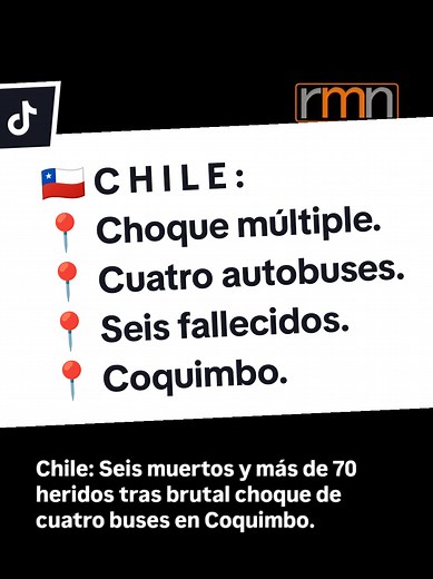 #rmn #noticias #chile #coquimbo #tragedia #choque #4 #autobuses #autobus #ultimahora #ultimasnoticias #ultimominuto